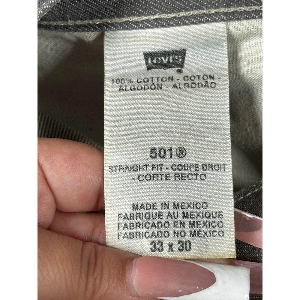 Levi's 501 XX Original Fit Straight Leg Jeans Mens Size‎ 33x30 Gray Denim